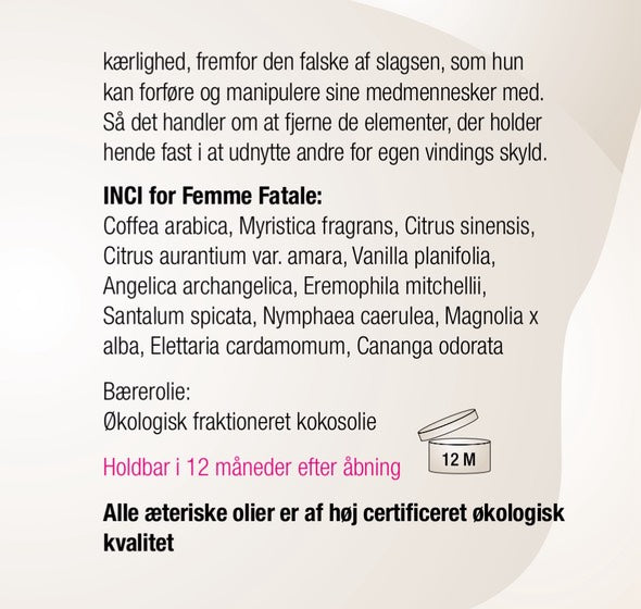Femme Fatale, arketype duftolie