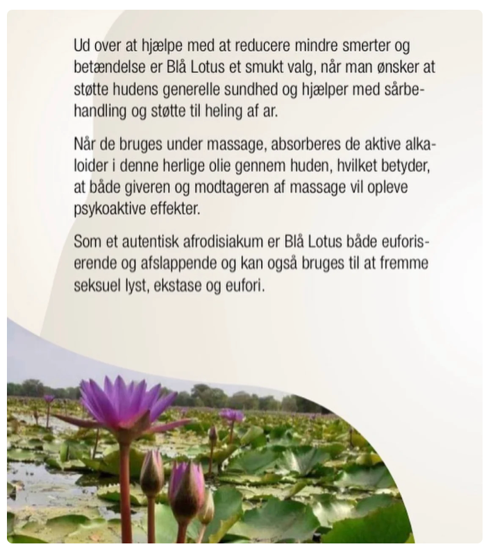Blå Lotus økologisk ansigtsolie 15 ml.